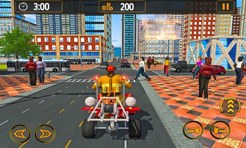 FireFighter ATV Bike: Helicopter Rescue 2018 screenshot 2