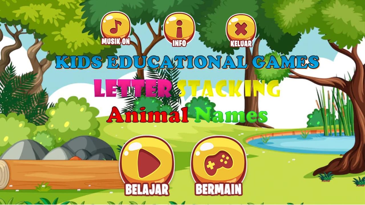 Animals Game: Kids Educational Games - Letter Stacking screenshot 2