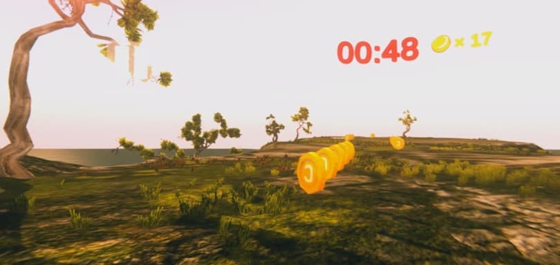 VR health care (running exercise): VR walking and running along beautiful seabeach and sakura forests screenshot 2