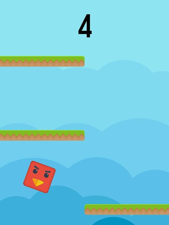 Color Red Geometry Bird Square Blok Jump Dash Spikes screenshot 2