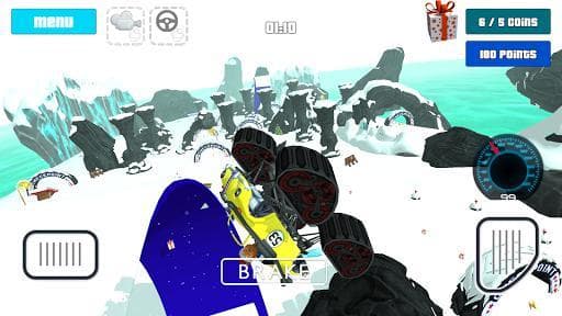 Cat Race Car Snow Drift Stunts