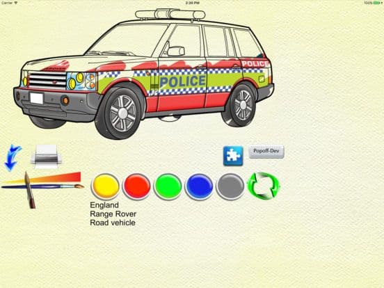 Police Cars - coloring book screenshot 4