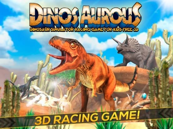 Dinos Aurous . Dinosaur Simulator Racing Fun Game screenshot 2