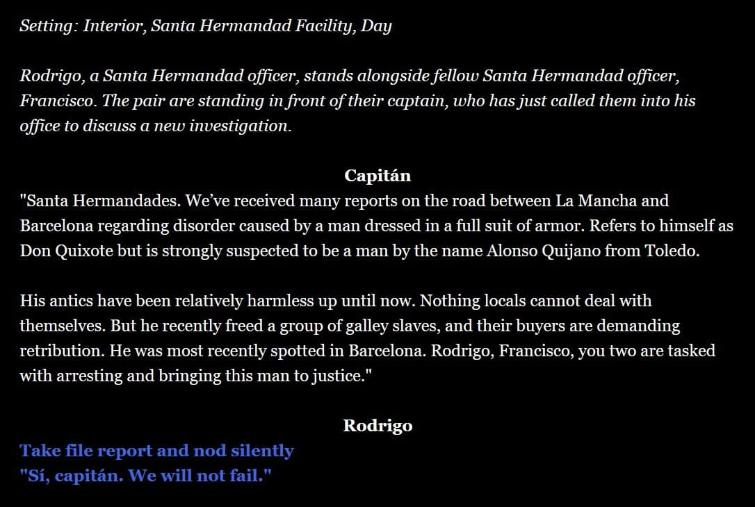 Don Quixote: Narrative Assignment screenshot 2