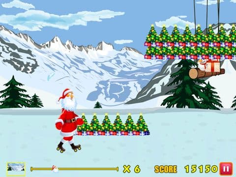 Amazing Santa Racing Skateboard Game screenshot 2