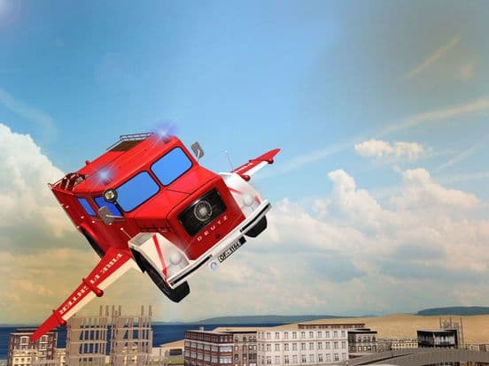 Flying Firefighter Truck simulator 2016 Real City Hero screenshot 2