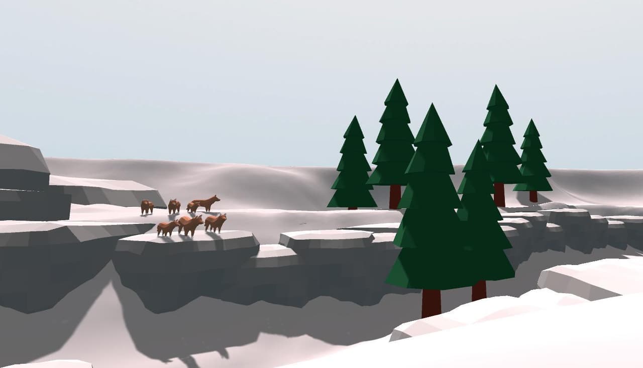Artistic Low Poly Scene