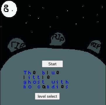 The blue little ghost with no candies screenshot 2