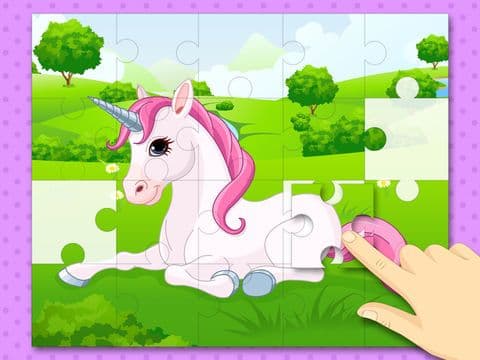 Cute Ponies & Unicorns Jigsaw Puzzles: logic game for toddlers, preschool kids and little girls screenshot 2