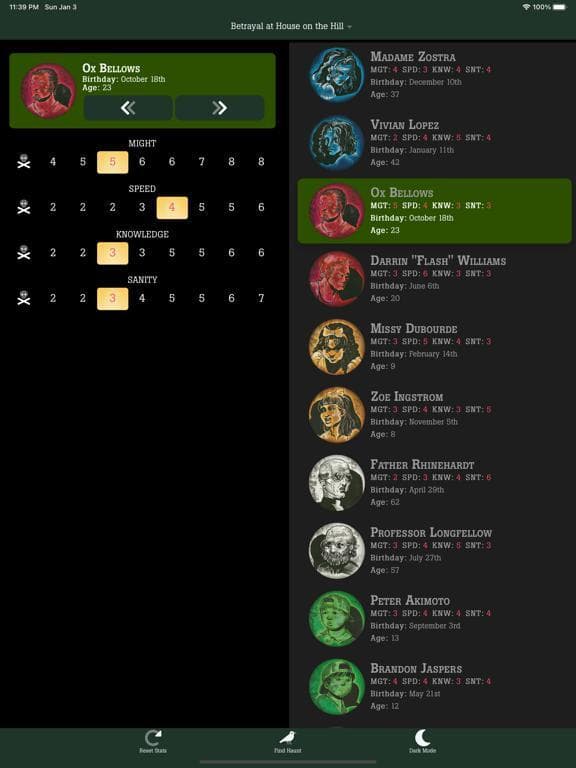 Betrayal Explorer Stats screenshot 3