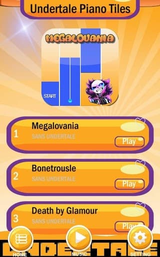 Megalovania Piano Tiles - Undertale π screenshot 2