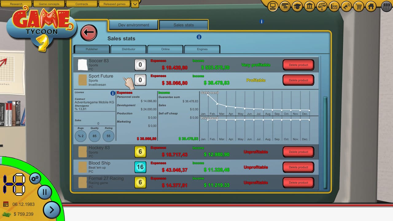 Game Tycoon 2 screenshot 5