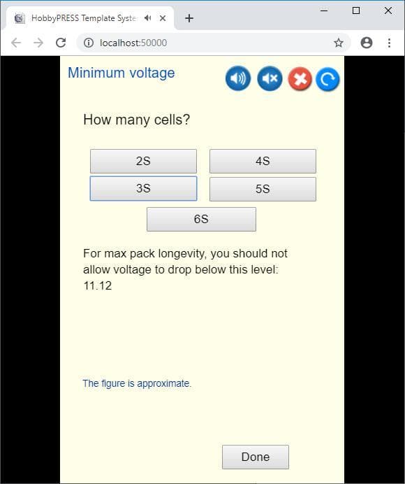 Find the minimum voltage of a lipo pack (for Airsoft AEG) screenshot 2