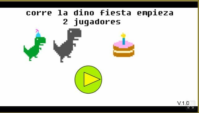 DINOSAURIO DE GOOGLE DE 2 JUGADORES