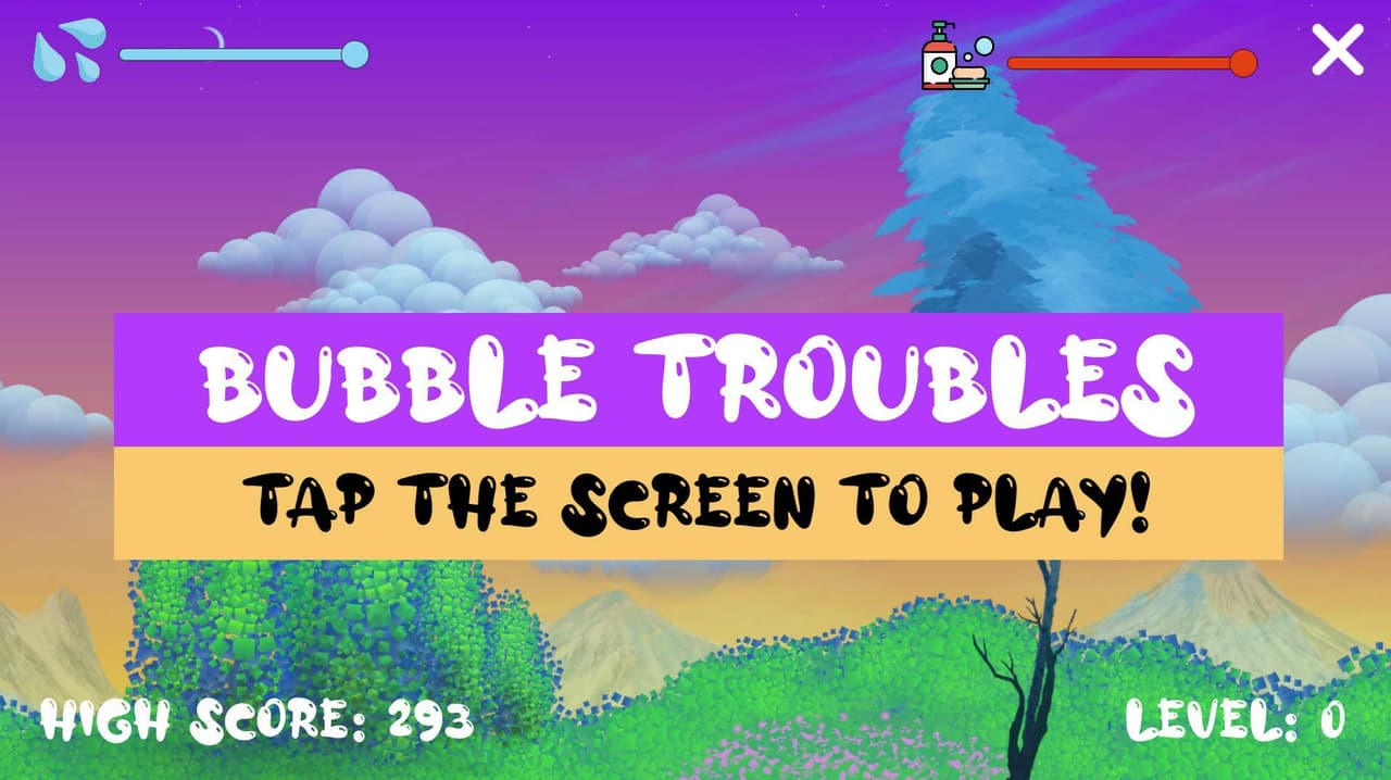Game Jam 84: Bubbles => BUBBLE TROUBLES screenshot 3