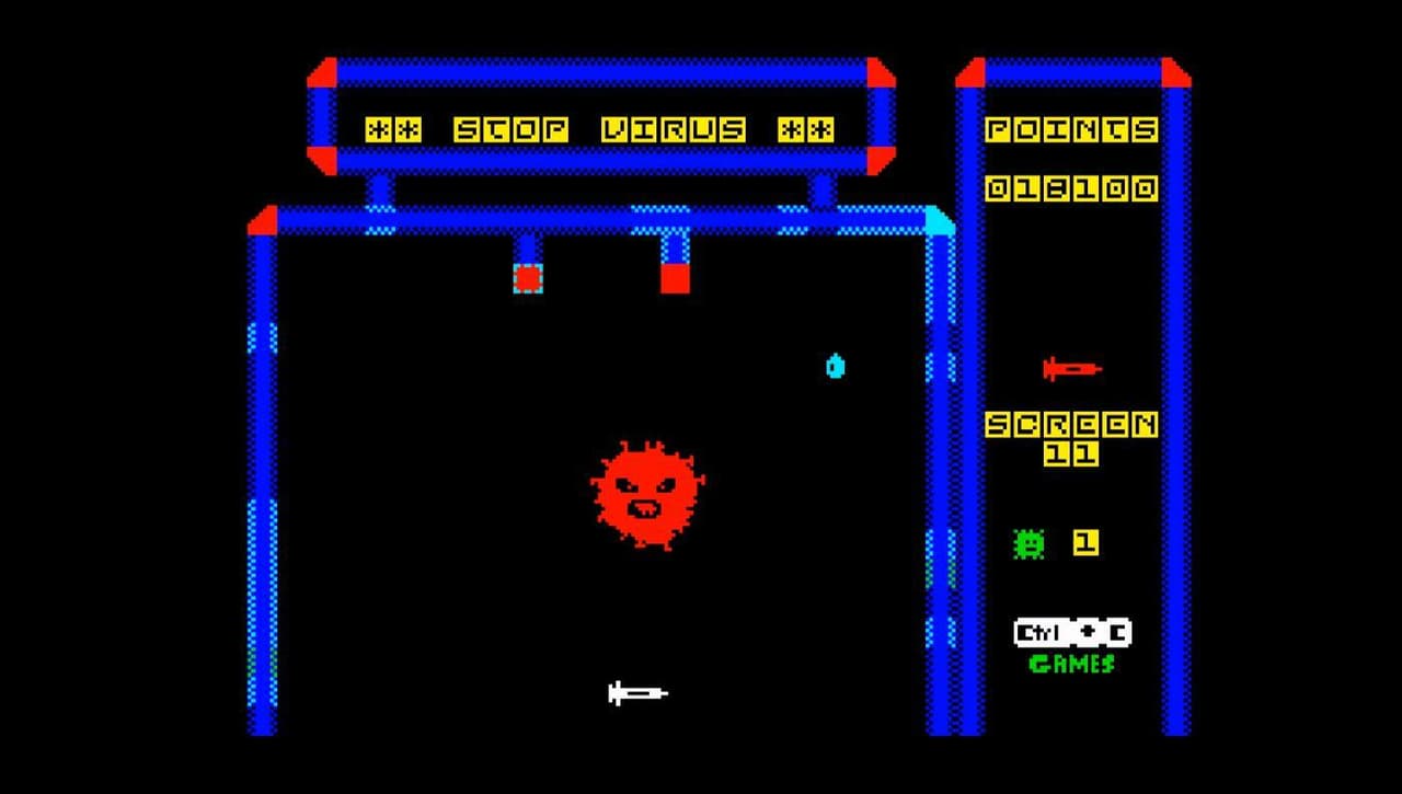 STOP VIRUS ZX Spectrum 48/128k by Ctrl+C Games & PCNONOGames screenshot 4