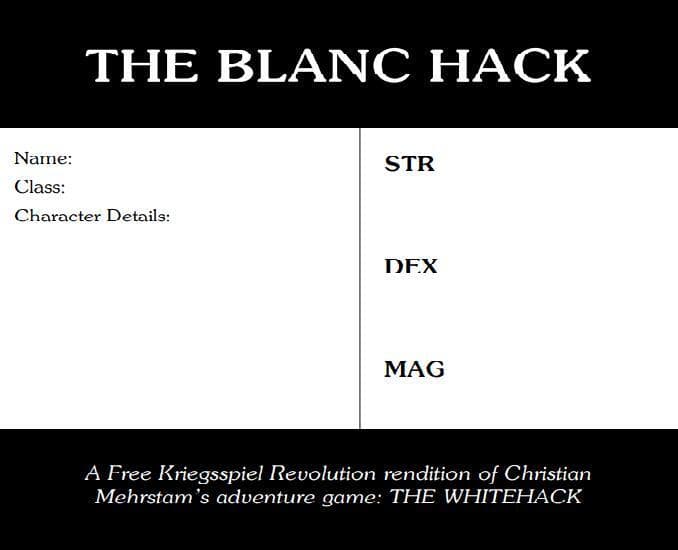 THE BLANC HACK: A WHITEHACK FKR