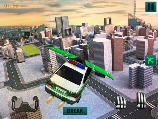 Free flying police car games screenshot 2