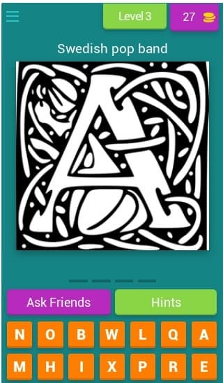 All answers beginning with A - Trivia game screenshot 3