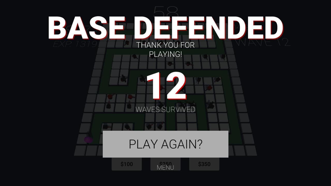 definitely not a tower defense game (Applied Math for Games Final Output) screenshot 2