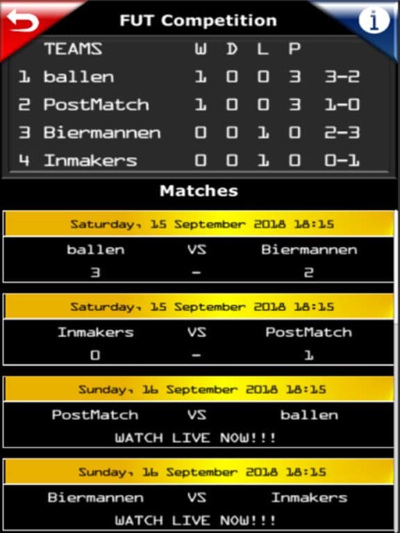 FUT Competition 19 screenshot 3