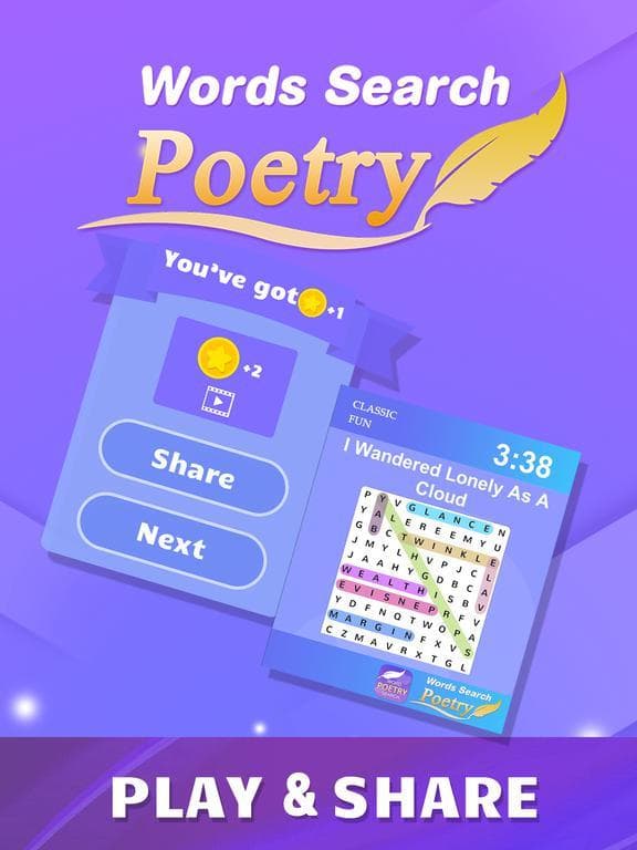 Word Search Poetry Lite screenshot 2