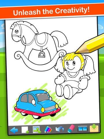 Doodle Draw Coloring Book Pad - fun color & paint on drawing Christmas game for kids (boys & girls) screenshot 3