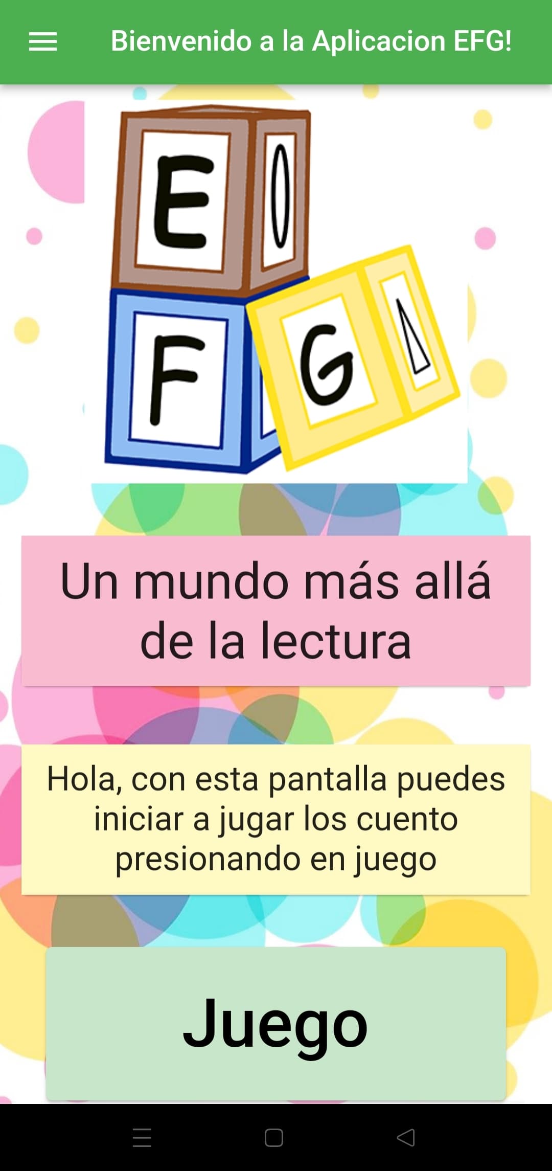 Aplicación EFG screenshot 2