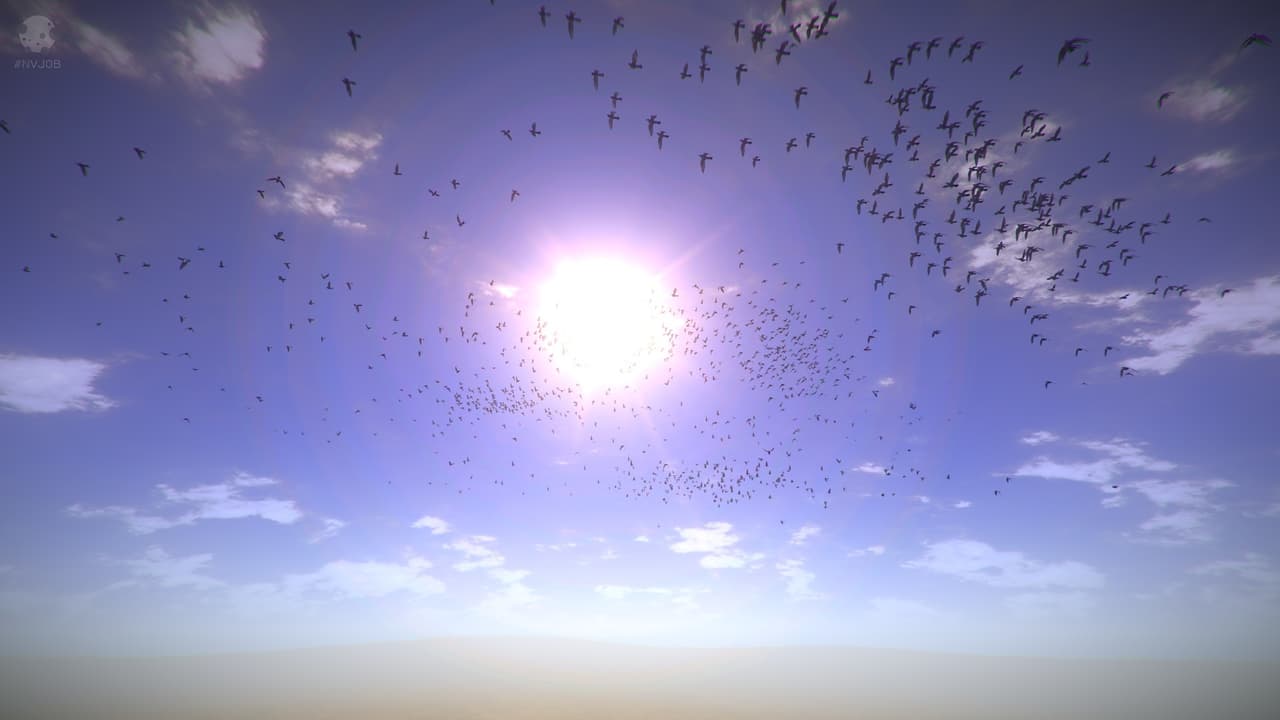 #NVJOB Simple Boids v1.1 Techno Demo screenshot 2