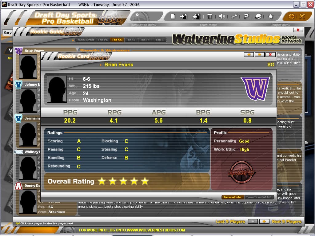 Draft Day Sports: Pro Basketball screenshot 6