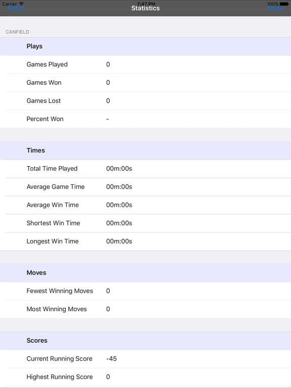 Canfield screenshot 5