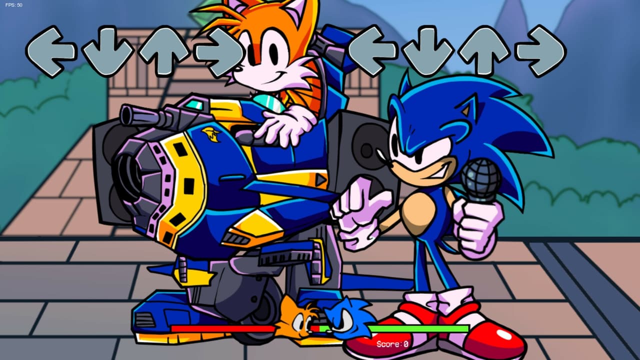 FNF - Sonics Rythm Rush Skin Demo screenshot 2