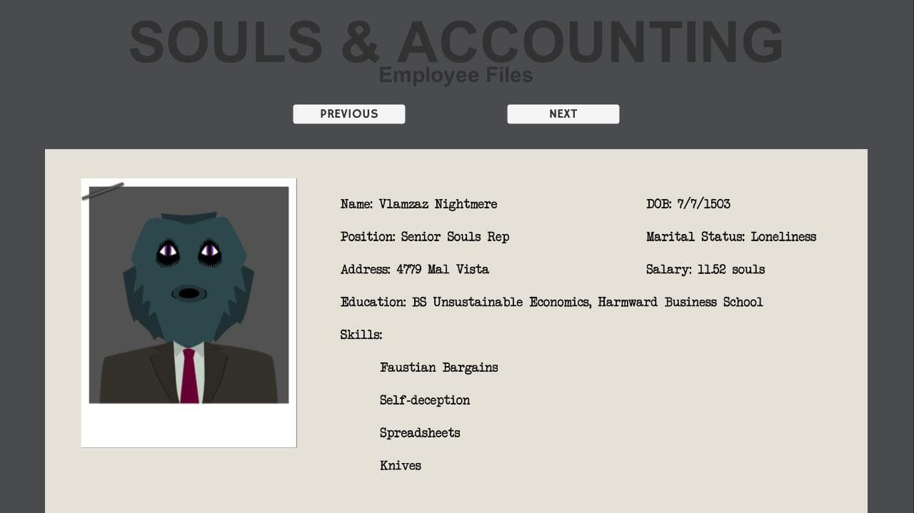 Souls & Accounting: Employee Files screenshot 2
