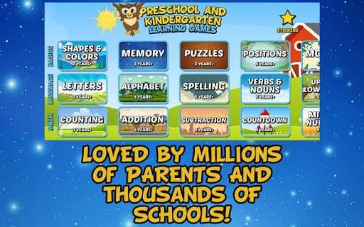 Preschool and Kindergarten Learning Games