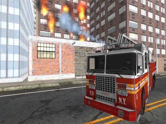 Fire-fighter 911 Emergency Truck Rescue Sim-ulator screenshot 2
