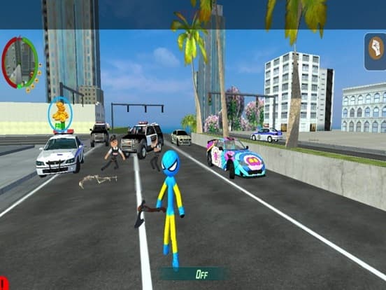Stickman Rope Hero Crime City screenshot 6