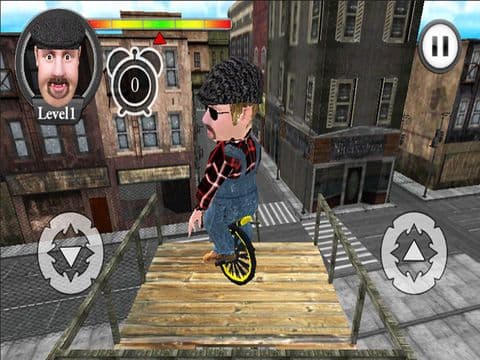 Tightrope Unicycle Master 3D HD Free screenshot 2