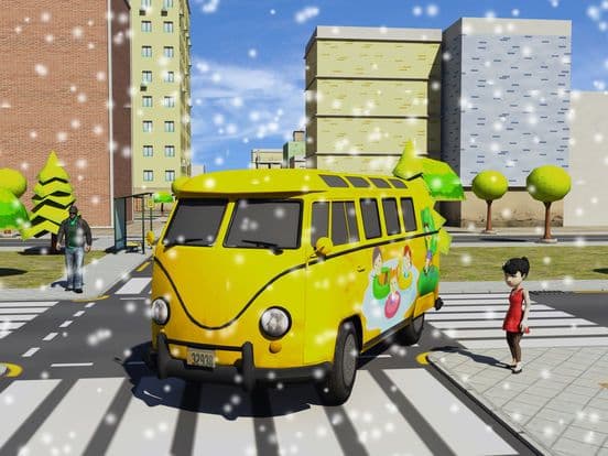 Winter School Bus Parking Simulator screenshot 5