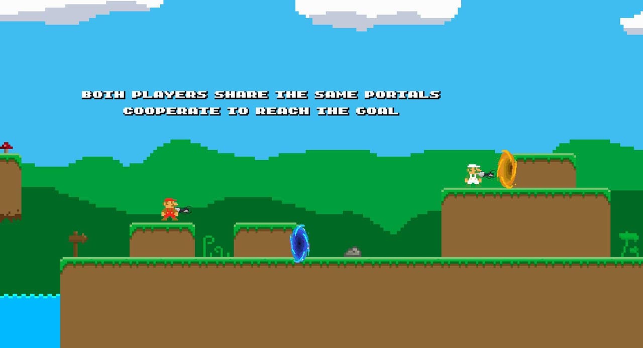 Mario Bros With Portal Guns screenshot 2