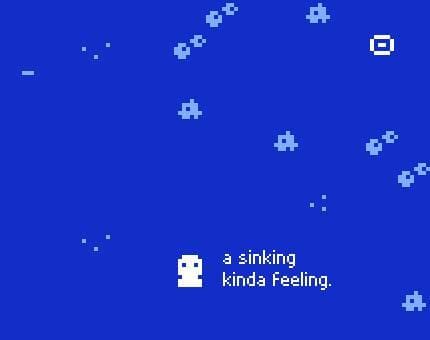a sinking kinda feeling.