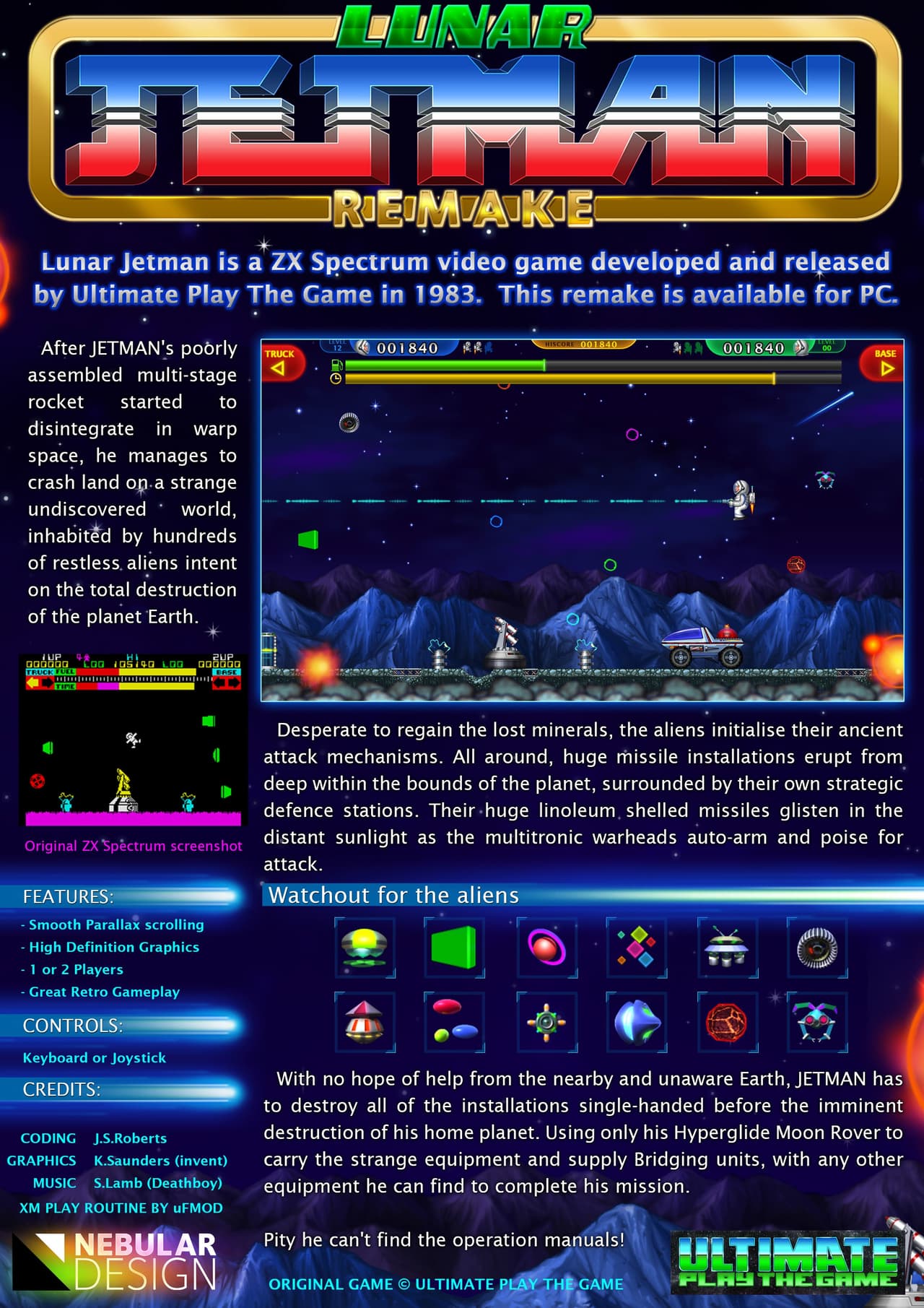 Lunar Jetman Remake screenshot 2