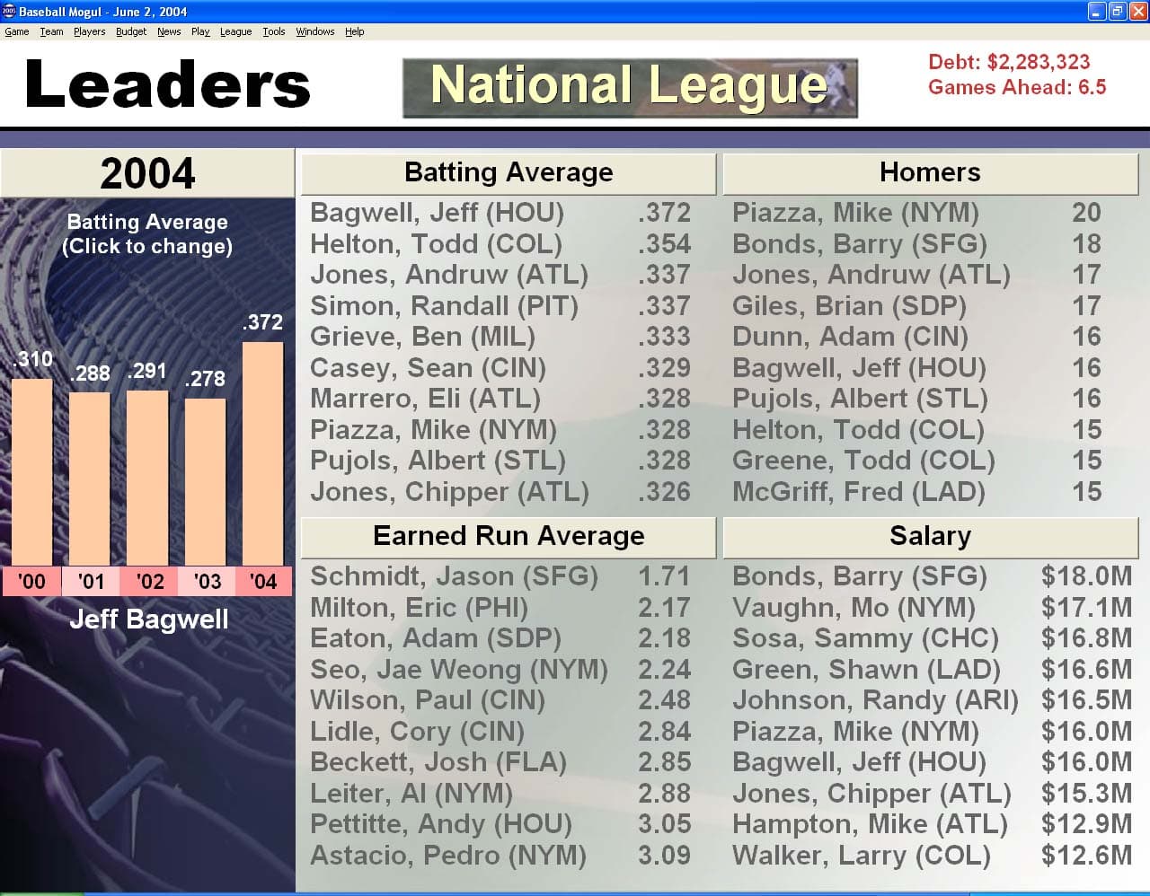 Baseball Mogul 2005 screenshot 4