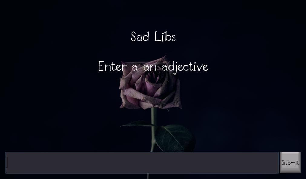 Sad Libs (Gerald Burke)
