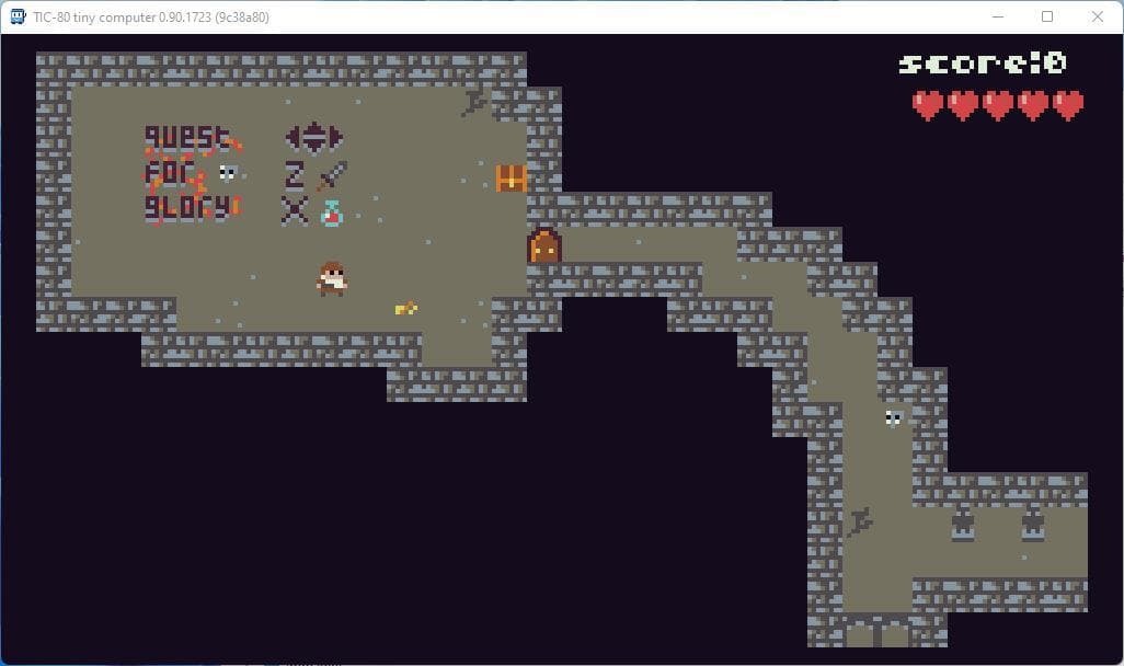 Quest demo from TIC-80 with music