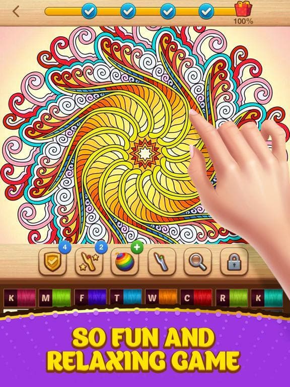 Cross Stitch Coloring Mandala screenshot 4