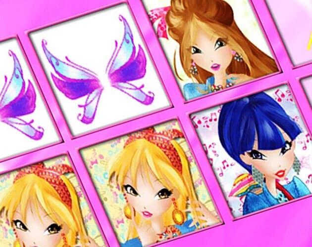 Winx memory matching game
