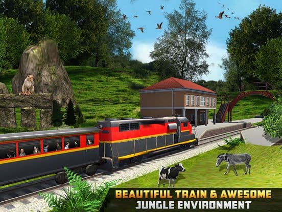 Jungle Train driving: Passenger transport Game screenshot 2