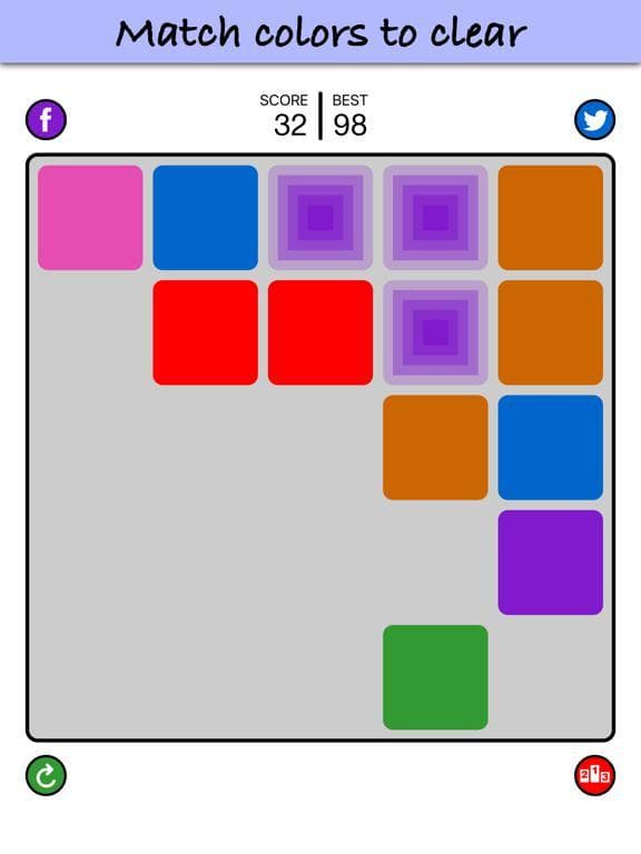 Wipe3 - fit to merge 3 color blocks screenshot 3