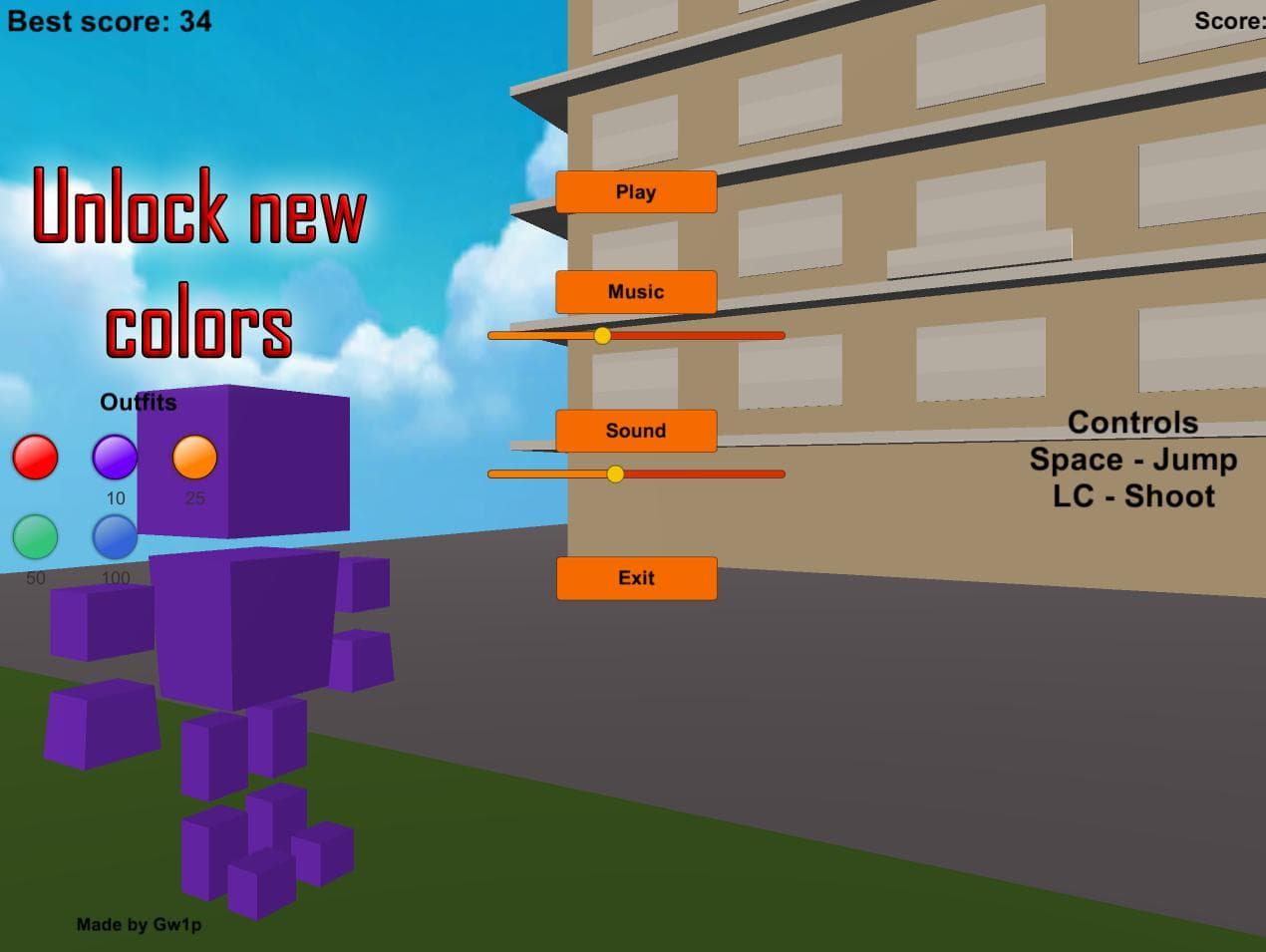 Cube Runner (itch) (Gw1p) screenshot 3