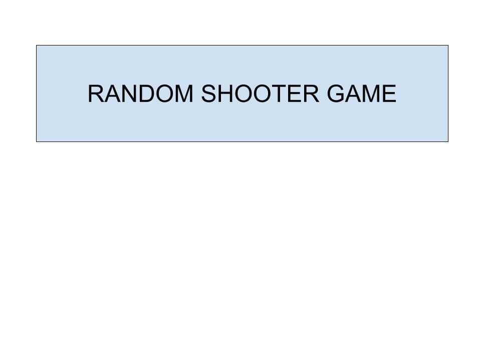 A Random 2D Shooter Game